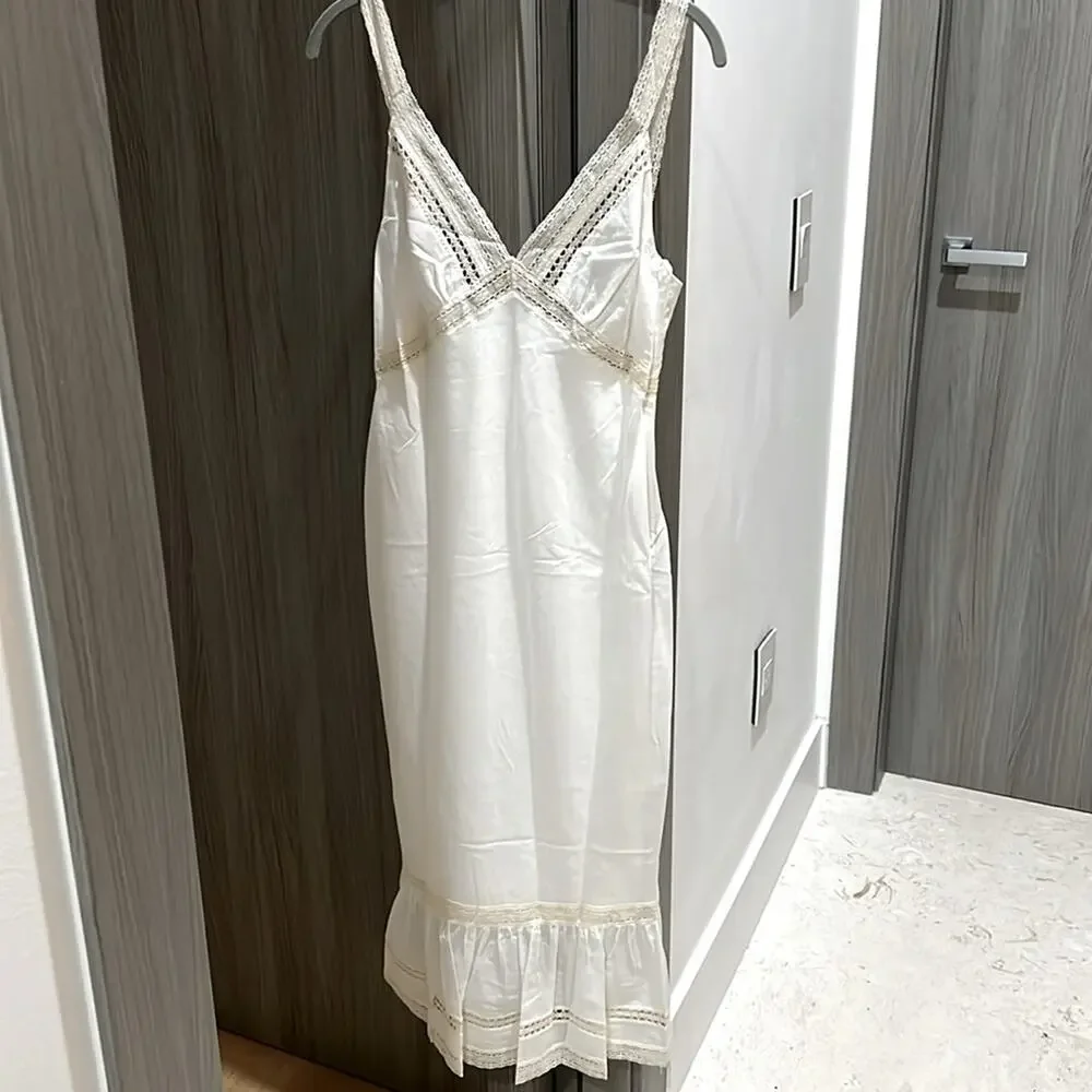 NWT REVOLVE RUMORED Rosita 100% cotton crochet lace slip dress US 8 - Picture 3 of 11
